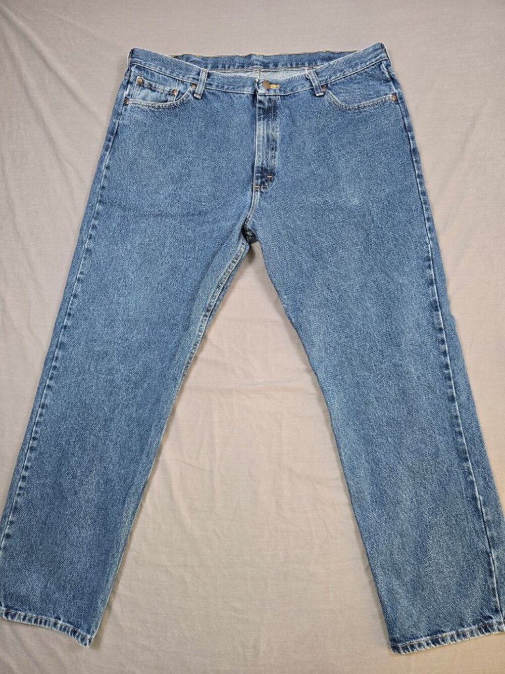 Wrangler Mens Classic Fit Blue Jeans 40x32 100% Cotton Made In Mexico
